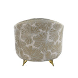 Wilder Chair with 1 Pillow in Beige Fabric