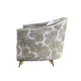 Wilder Chair with 1 Pillow in Beige Fabric