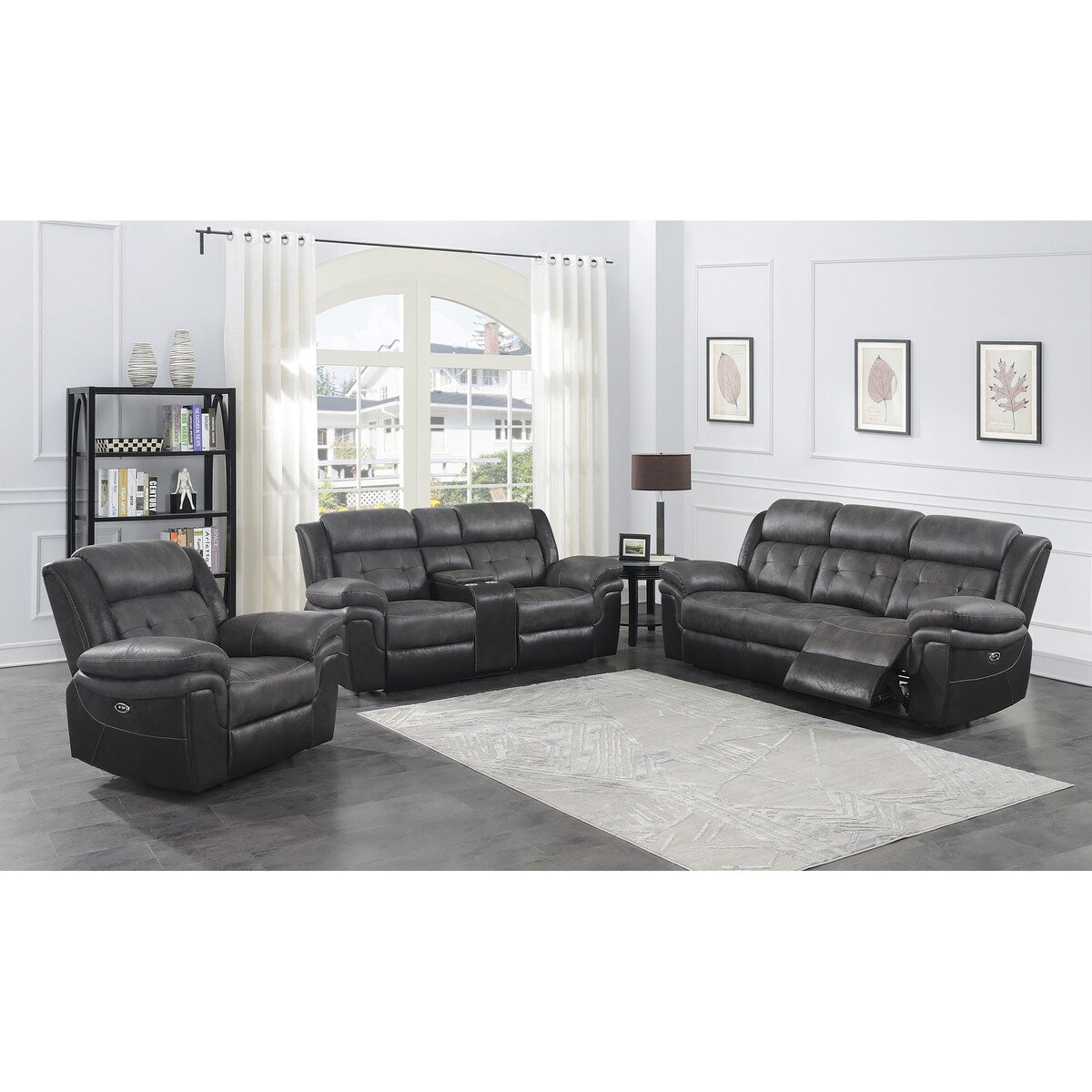 Wildwood Upholstered Tufted Cushion Power Recline Sofa