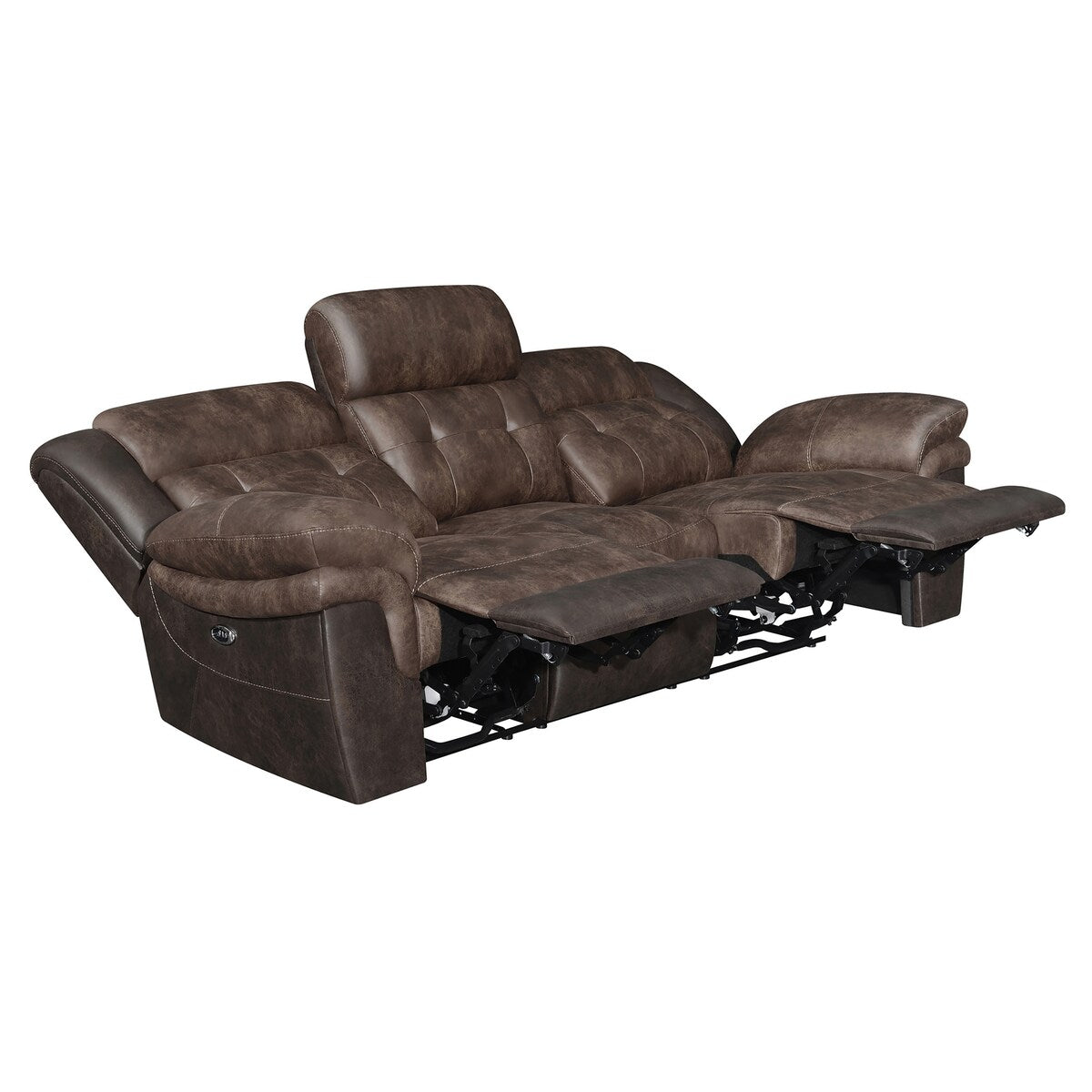 Wildwood Upholstered Tufted Cushion Power Recline Sofa