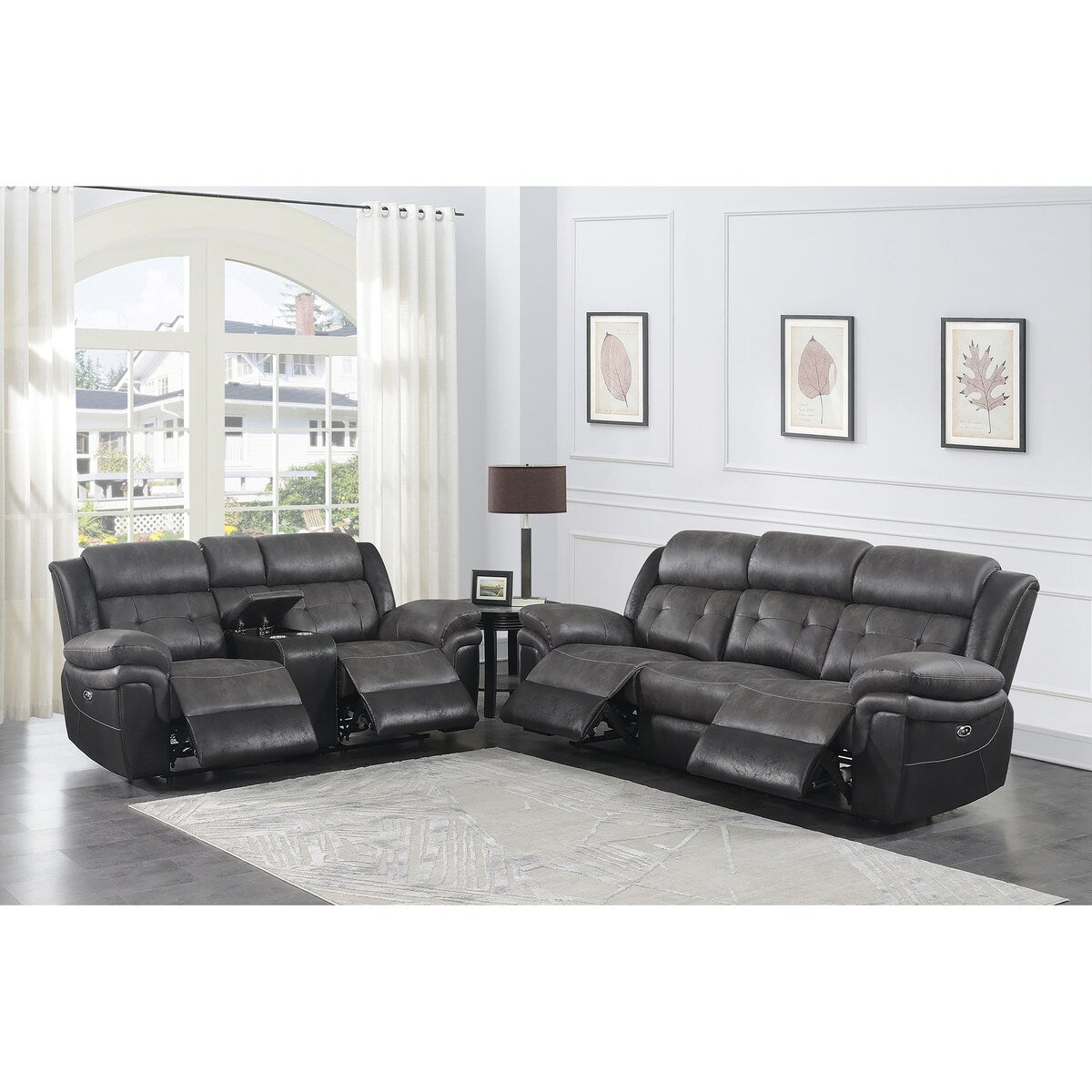 Wildwood Upholstered Tufted Cushion Power Recline Sofa