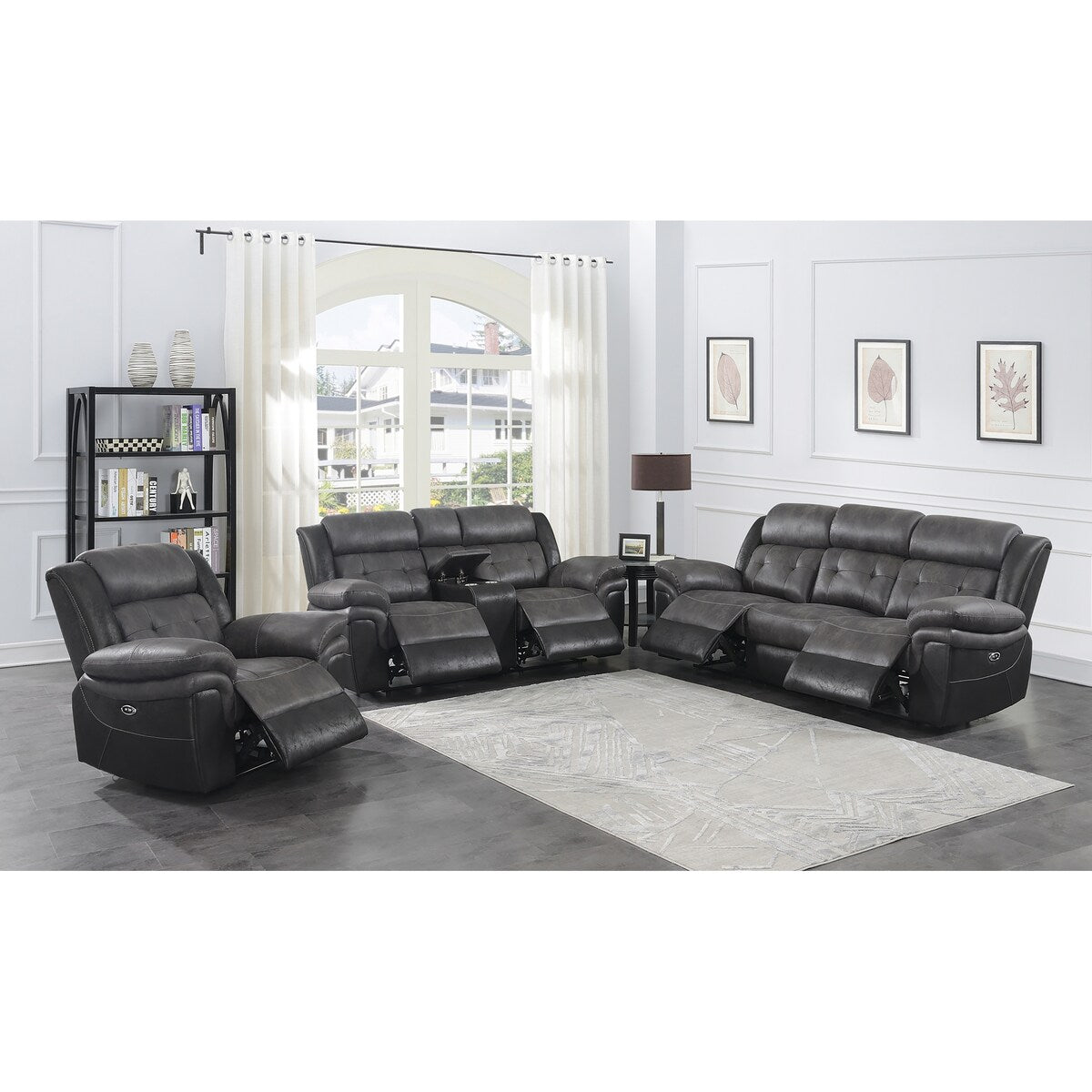 Wildwood Upholstered Tufted Cushion Power Recline Sofa