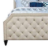 William's Home Furnishing Claudine Cal.King Bed Beige