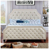 William's Home Furnishing Claudine Cal.King Bed Beige