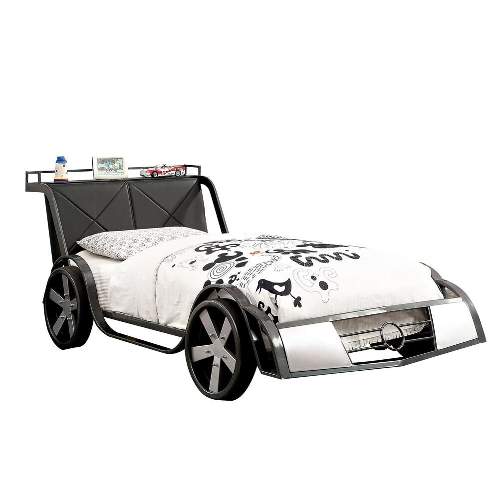 William's Home Furnishing Gt racer Twin Bed Silver