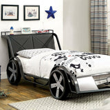 William's Home Furnishing Gt racer Twin Bed Silver