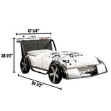 William's Home Furnishing Gt racer Twin Bed Silver