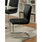 William's Home Furnishing Lodia I Side Chair Black/Silver