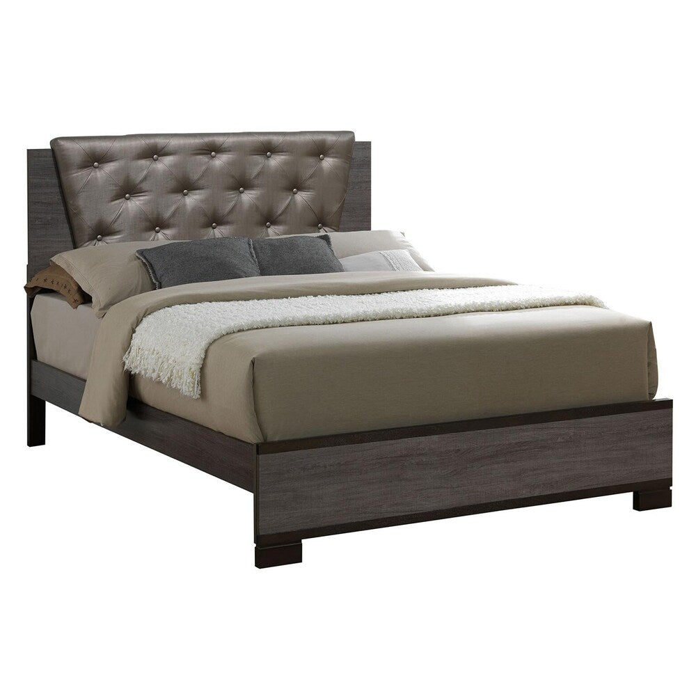 William's Home Furnishing Manvel Queen Bed in Two-tone Antique Gray