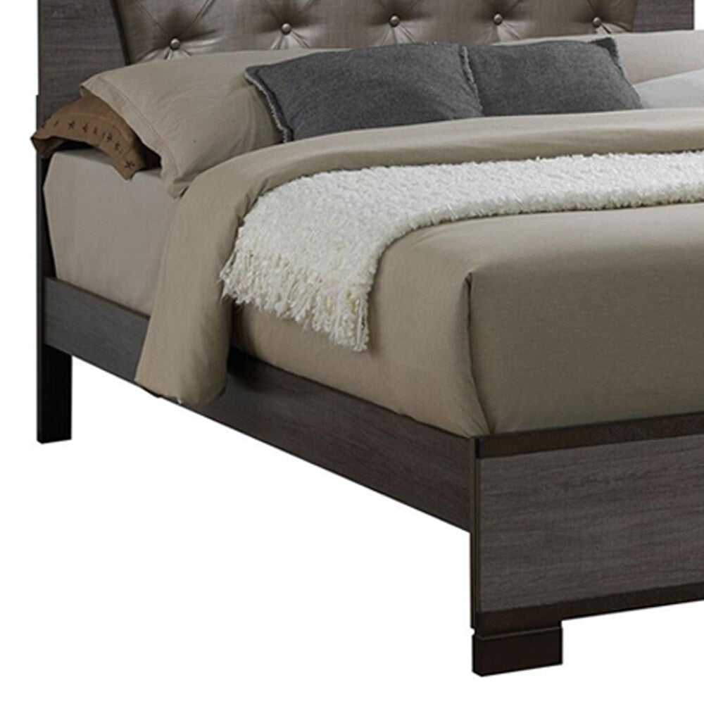William's Home Furnishing Manvel Queen Bed in Two-tone Antique Gray