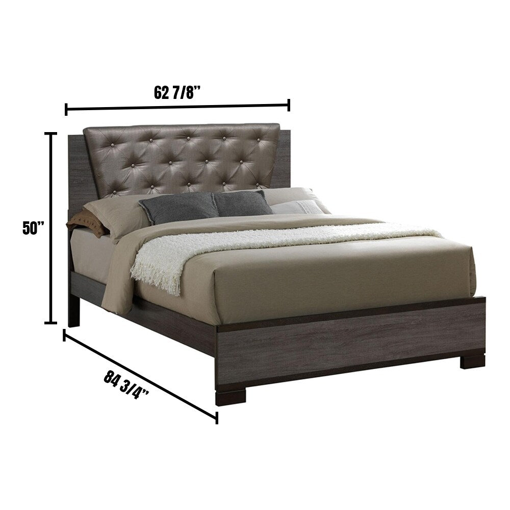William's Home Furnishing Manvel Queen Bed in Two-tone Antique Gray