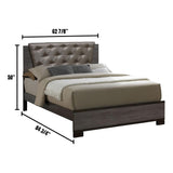 William's Home Furnishing Manvel Queen Bed in Two-tone Antique Gray