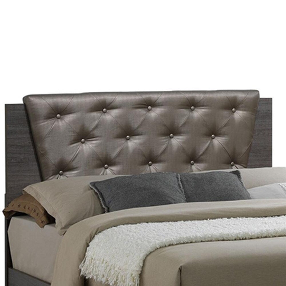 William's Home Furnishing Manvel Queen Bed in Two-tone Antique Gray