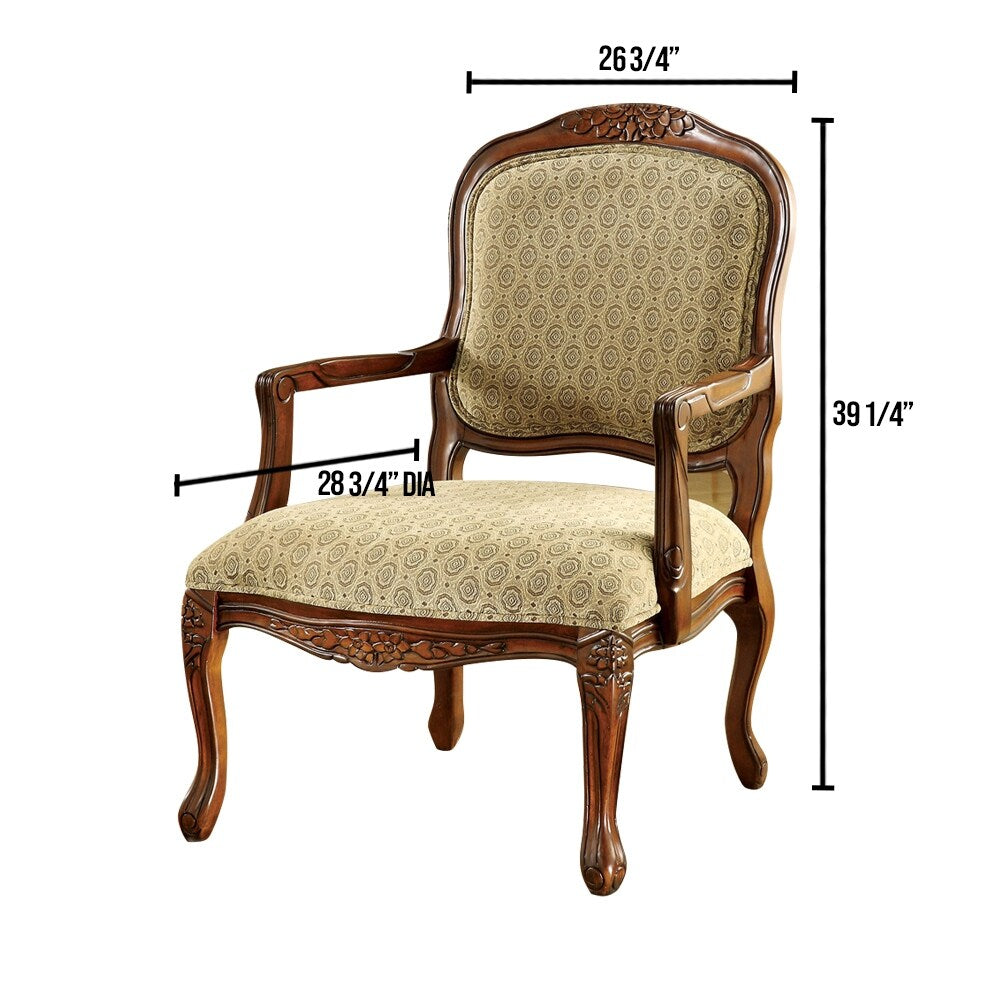 William's Home Furnishing Quintus Accent Chair in Antique Oak