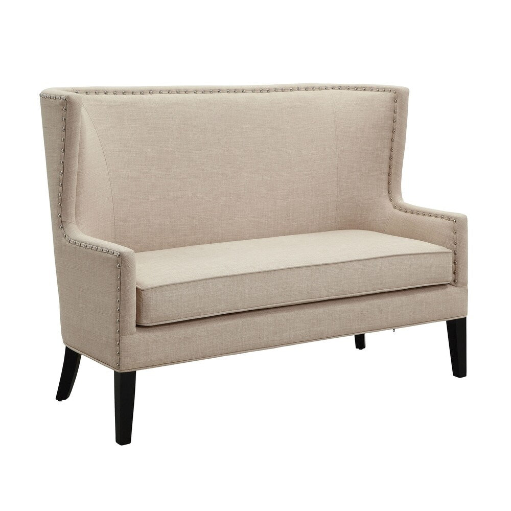 Williams Home Furnishing Cuenca Love Seat Bench in Beige Finish