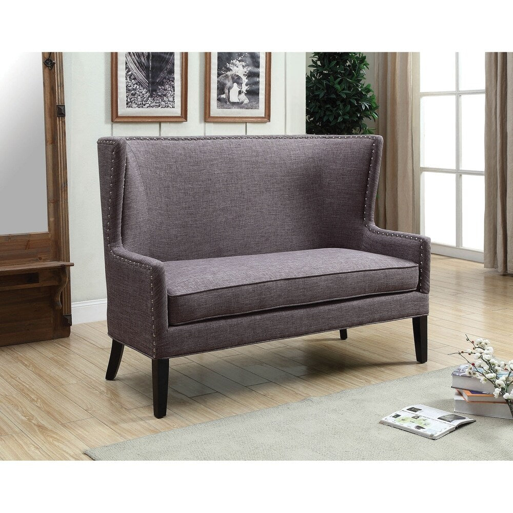 Williams Home Furnishing Cuenca Love Seat Bench in Beige Finish