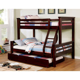 William's Home Furnishing Marcie Twin Full Bed in Dark Walnut Finish