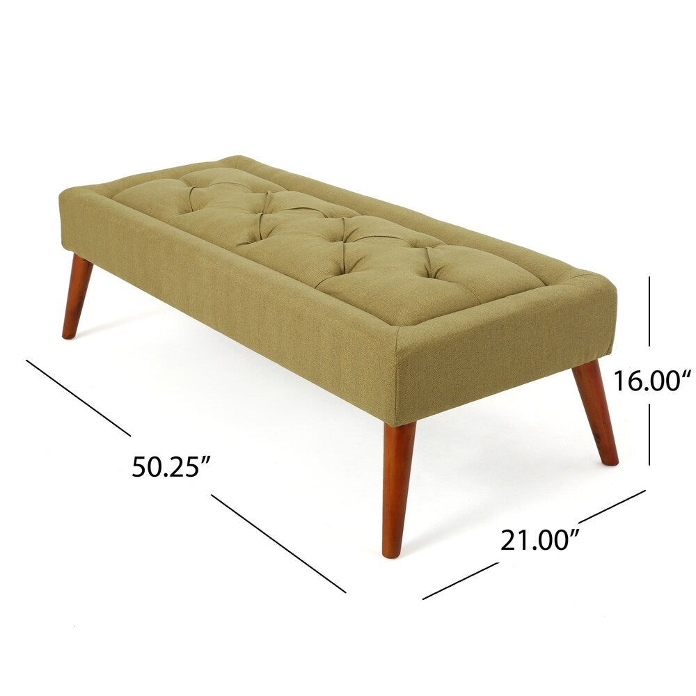 Williams Tufted Fabric Ottoman Bench by Christopher Knight Home