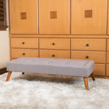 Williams Tufted Fabric Ottoman Bench by Christopher Knight Home