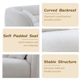 Modern Contemporary 91" Upholstered Curved Sofa With 2 Pillows for Living Room