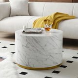 Marble Williamspace Fully Assembled Round Side Coffee Table For Living Room