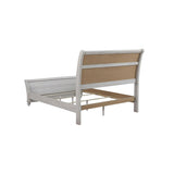 Williston Vintage Linen Sleigh Panel Bed