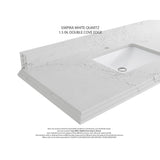 Willow Collections 60 in. W x 22 in. D Charlotte Teak Double Sink Bathroom Solid Teak Vanity with Countertop