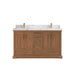 Willow Collections 60 in. W x 22 in. D Charlotte Teak Double Sink Bathroom Solid Teak Vanity with Countertop