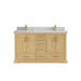 Willow Collections 60 in. W x 22 in. D Charlotte Teak Double Sink Bathroom Solid Teak Vanity with Countertop