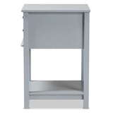 Willow Modern Transitional Light Grey Finished 2-Drawer Wood Nightstand