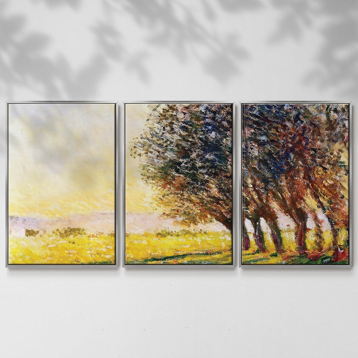 Willows at Sunset, 1889 - Multi Piece Framed Canvas