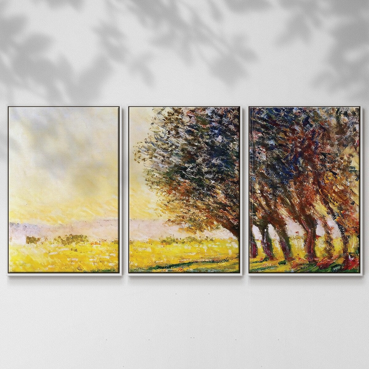 Willows at Sunset, 1889 - Multi Piece Framed Canvas