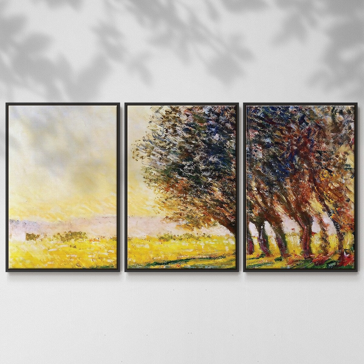 Willows at Sunset, 1889 - Multi Piece Framed Canvas