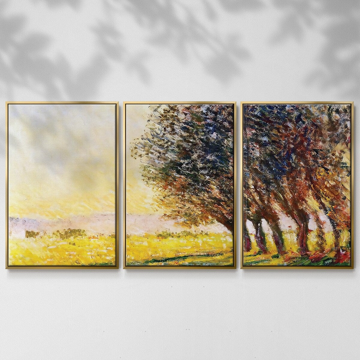 Willows at Sunset, 1889 - Multi Piece Framed Canvas