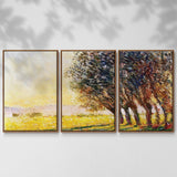 Willows at Sunset, 1889 - Multi Piece Framed Canvas