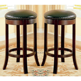 Wilmington Swivel Bar Stools with Nailhead Trim (Set of 2)