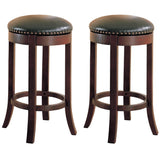 Wilmington Swivel Bar Stools with Nailhead Trim (Set of 2)