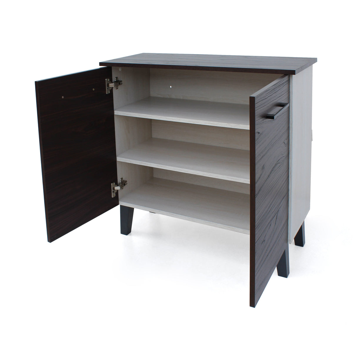 Wilnona Mid-Century 3-Shelf Faux Wood Cabinet by Christopher Knight Home