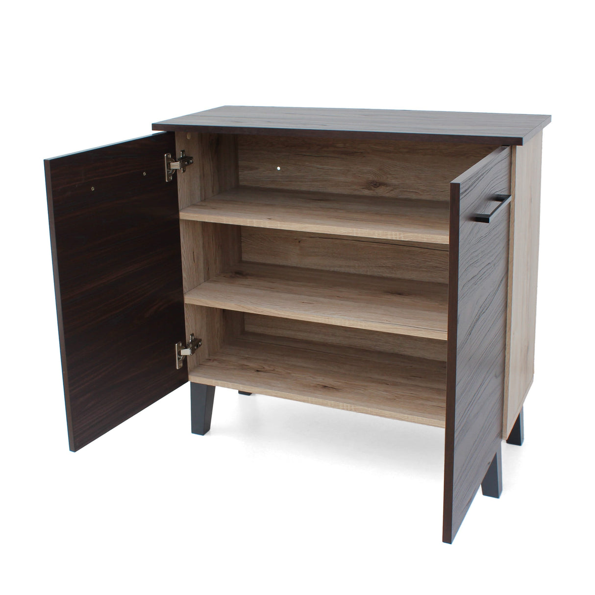 Wilnona Mid-Century 3-Shelf Faux Wood Cabinet by Christopher Knight Home