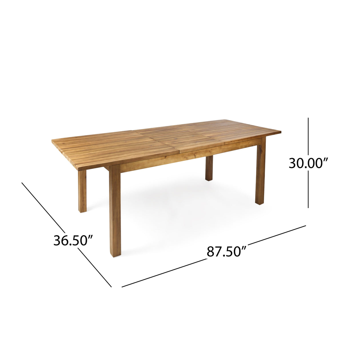 Wilson Outdoor Wood Expandable Rectangle Dining Set by Christopher Knight Home