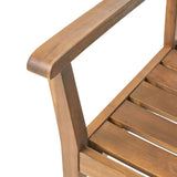 Wilson Outdoor Wood Expandable Rectangle Dining Set by Christopher Knight Home