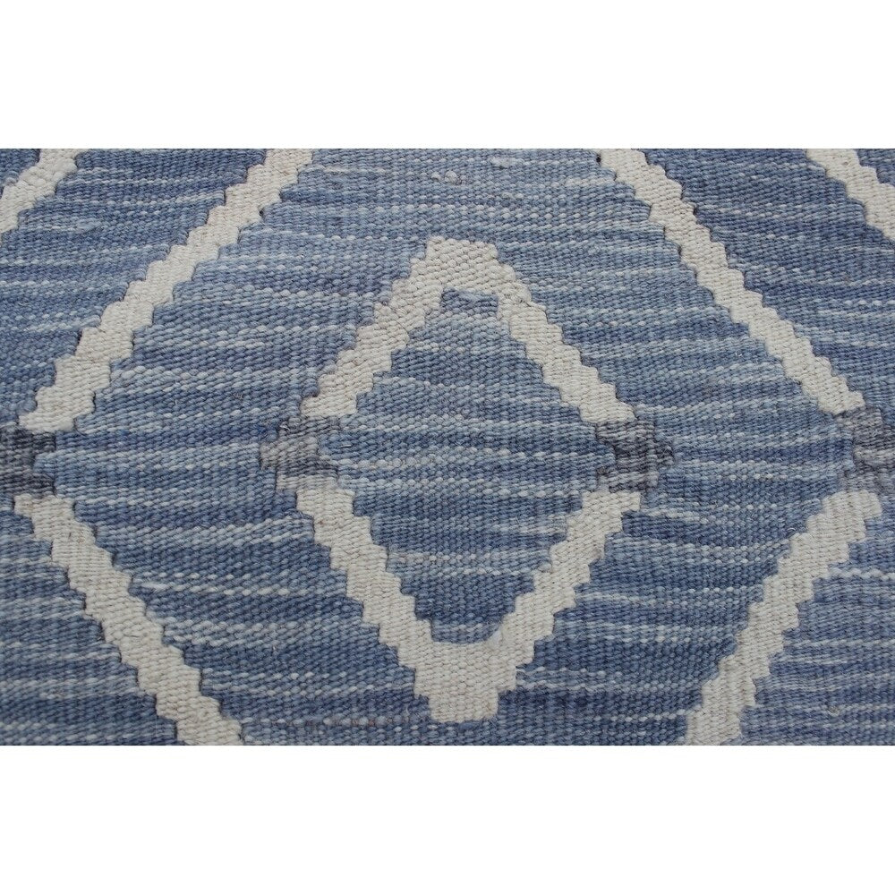 Noori Rug Winchester Kilim Vinson Grey/Blue Rug - 6'6 x 9'2
