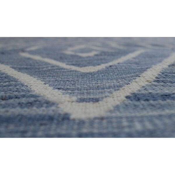 Noori Rug Winchester Kilim Vinson Grey/Blue Rug - 6'6 x 9'2