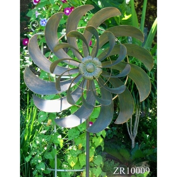 Windmill Garden Stake in Bronze