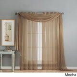 Window Elements Diamond Sheer Voile 216-inch Curtain Scarf
