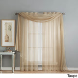 Window Elements Diamond Sheer Voile 216-inch Curtain Scarf