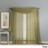 Window Elements Diamond Sheer Voile 216-inch Curtain Scarf