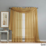 Window Elements Diamond Sheer Voile 216-inch Curtain Scarf