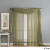 Window Elements Diamond Sheer Voile 216-inch Curtain Scarf