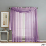 Window Elements Diamond Sheer Voile 216-inch Curtain Scarf